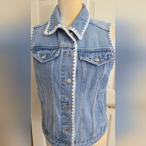 FDJ Embroidered Denim Vest